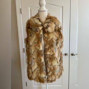Rachel Zoe Size S Faux Fur Vest, Lined
